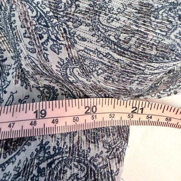 Kobi Halperin Silk Tent Dress Women's Paisley Ruffle Sleeve Top size large - Picture 9 of 13